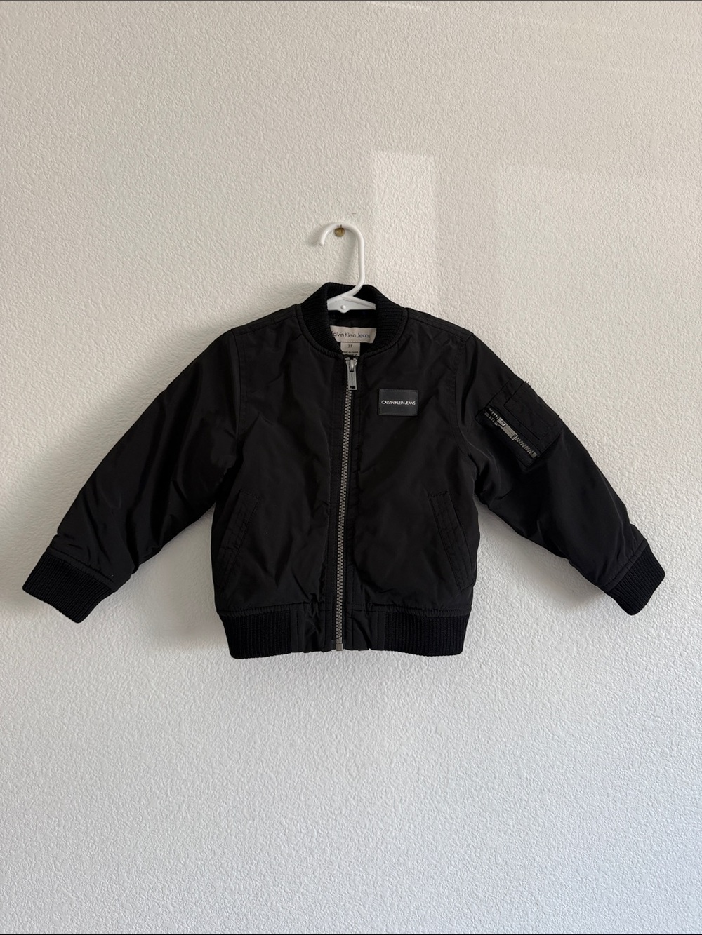 Calvin Klein Kids Black Puffer Bomber Jacket